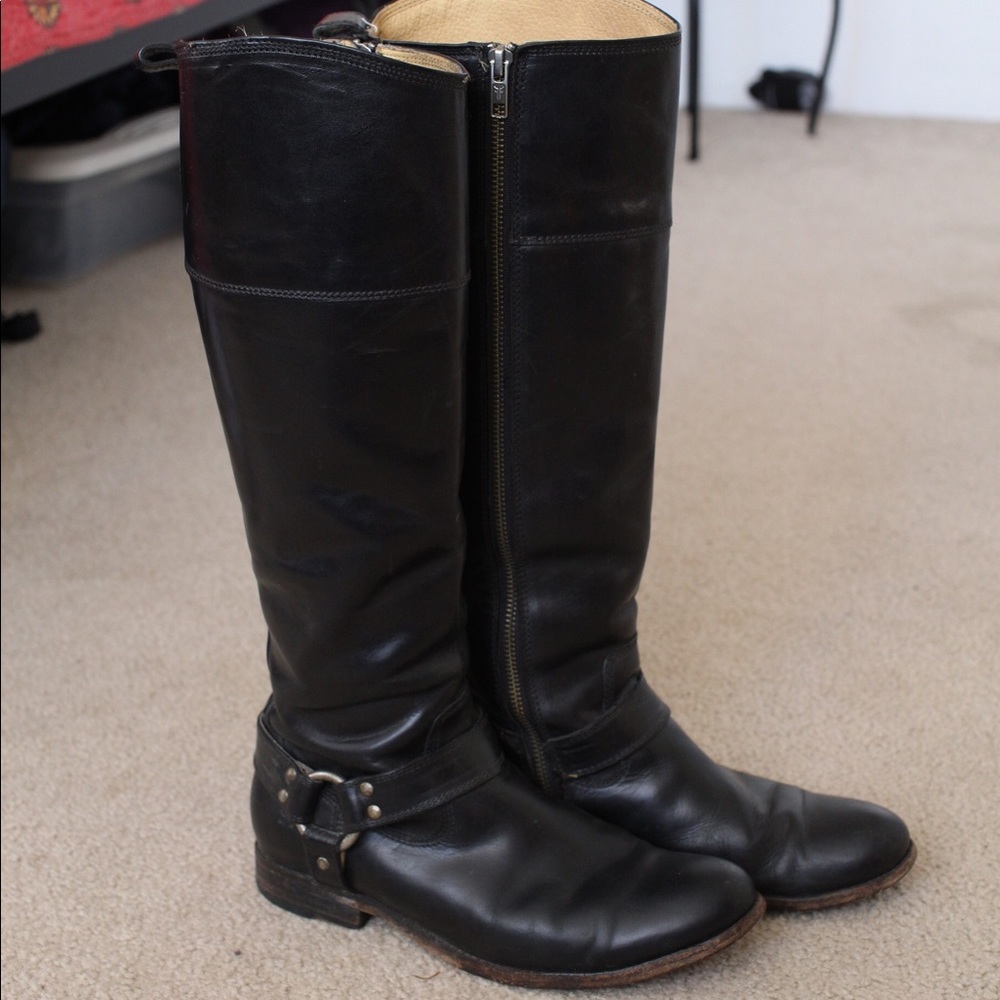 Frye Melissa inside zip harness boots